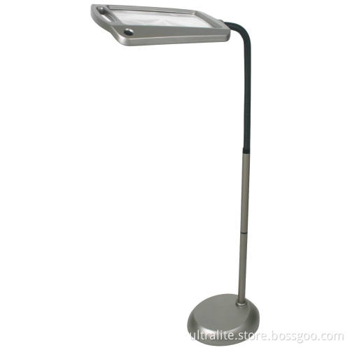 Led Floor Lamp With Magnifier 3X Magnifying Light For Elder People Asthenopic Group